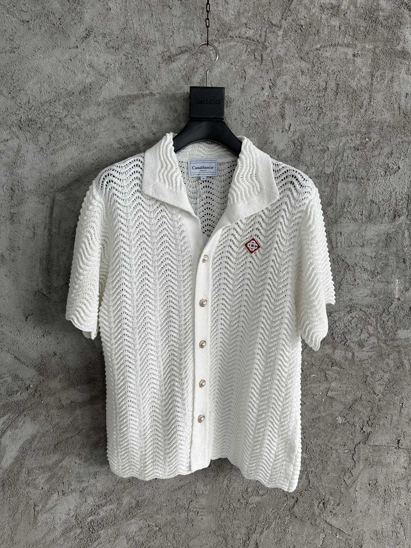 CASABLANCA Summer Men's Wave Knitted Shirt