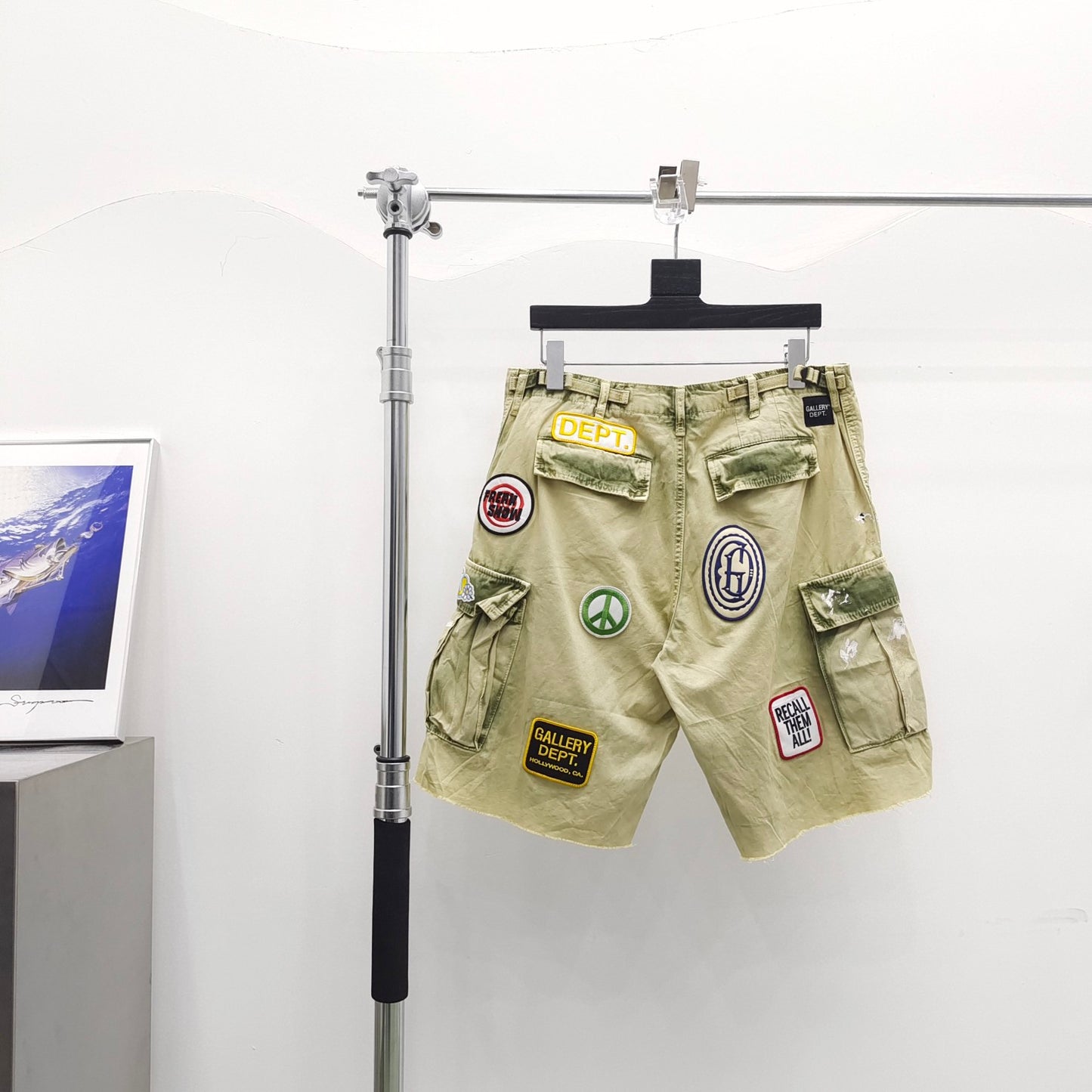 Gallery Dept Patch Embroidered Faded Shorts