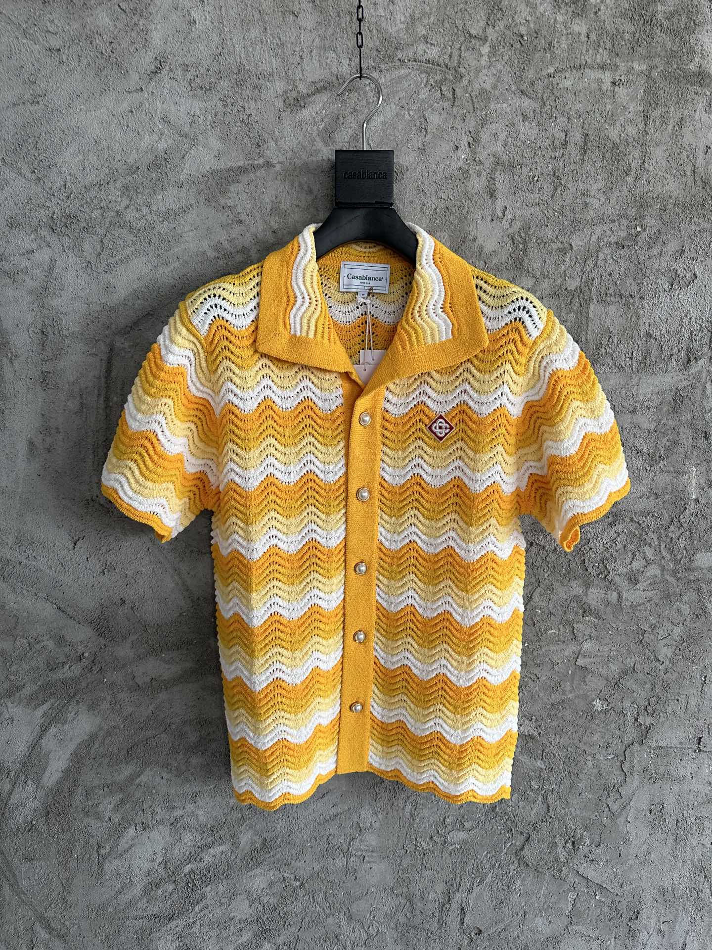 CASABLANCA Summer Men's Wave Knitted Shirt