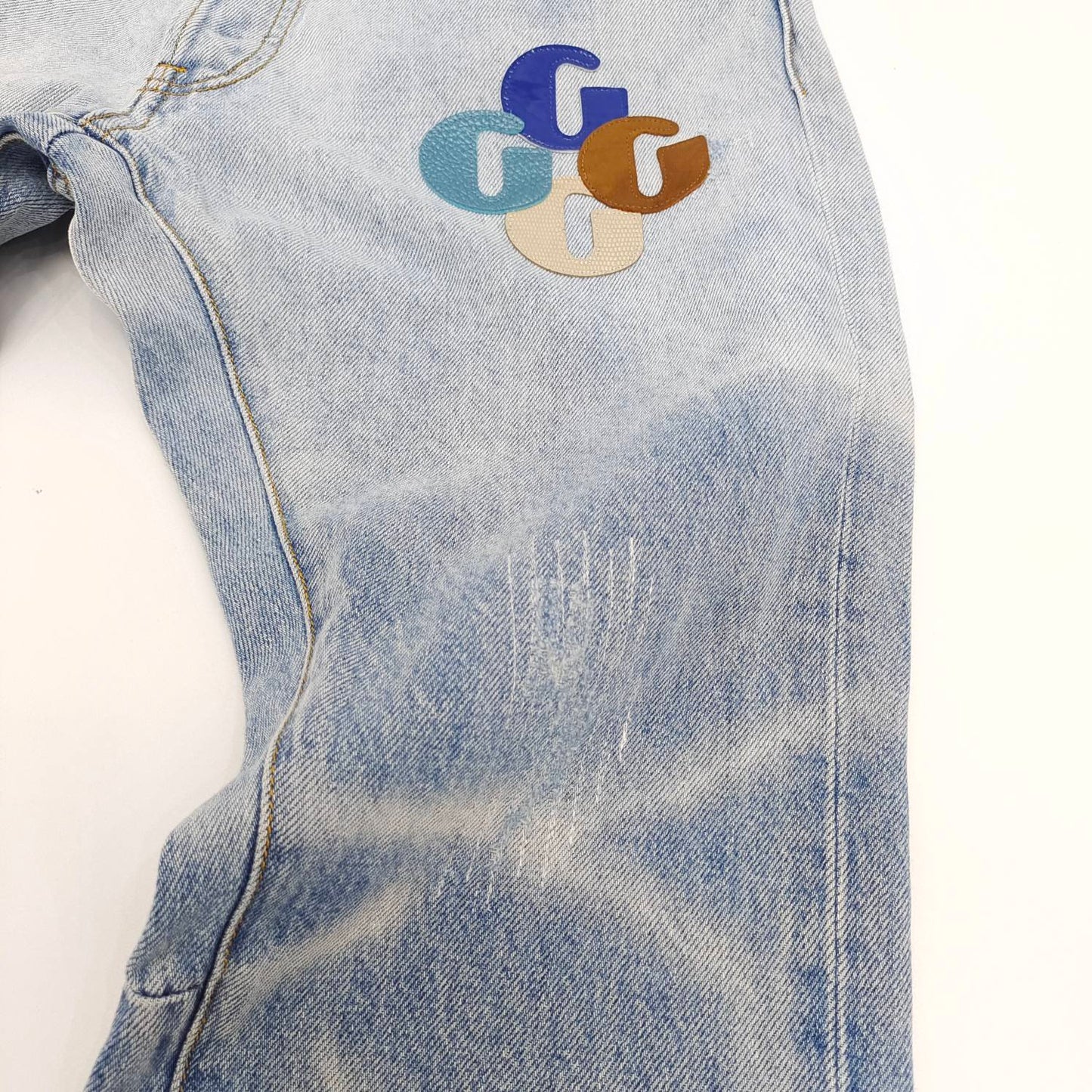 Gallery Dept G Patch Water Wave Pattern Jeans