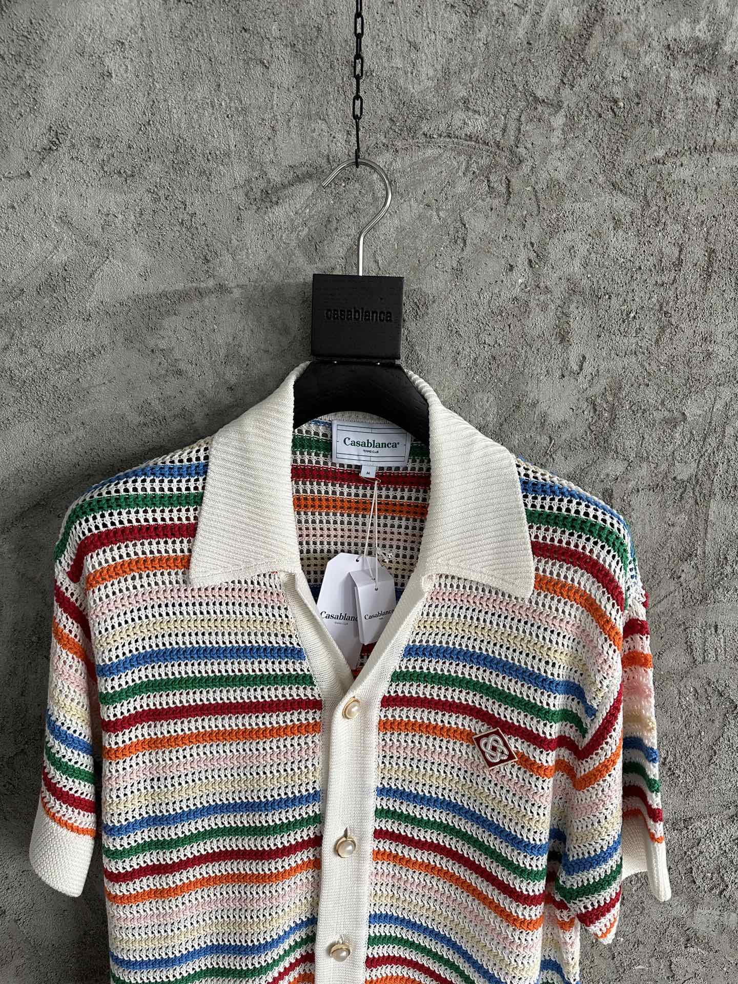 CASABLANCA Men's Colorful Striped Woven Shirt