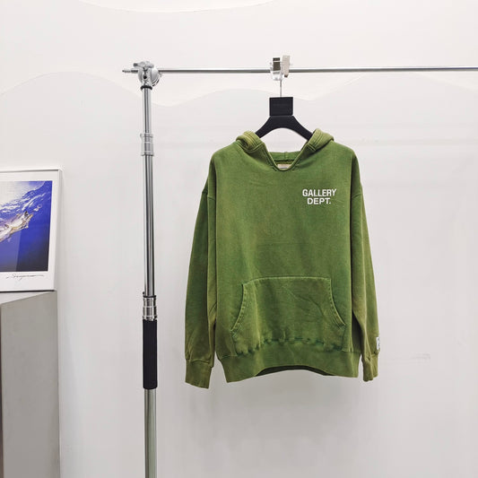 Gallery Dept Faded Printed Green Hoodie