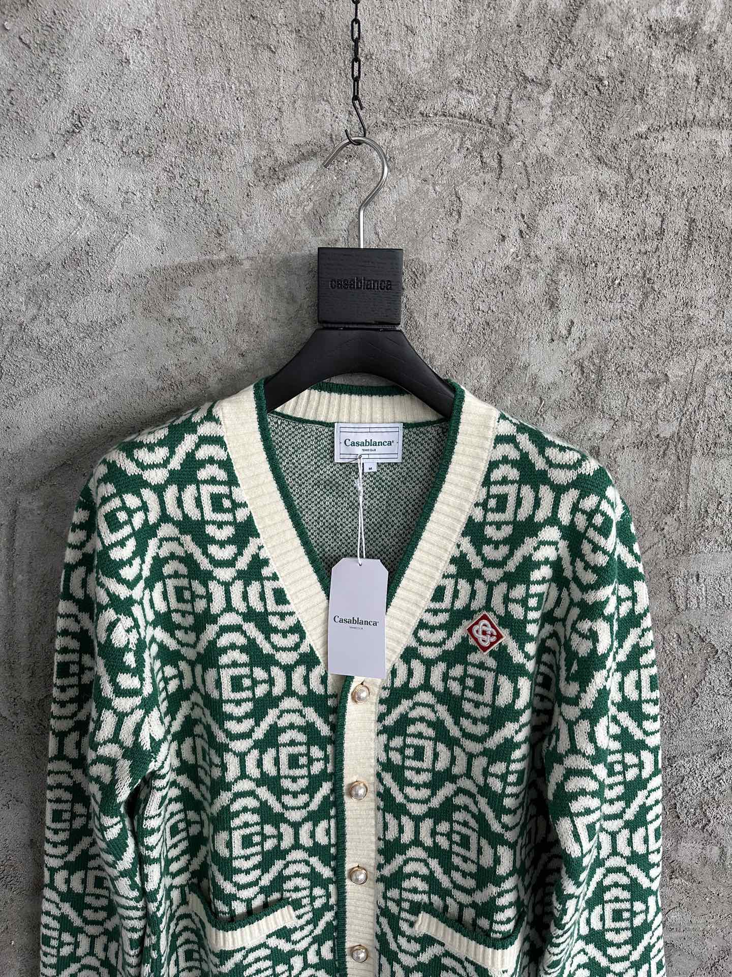 CASABLANCA Men's Jacquard Cardigan Sweater