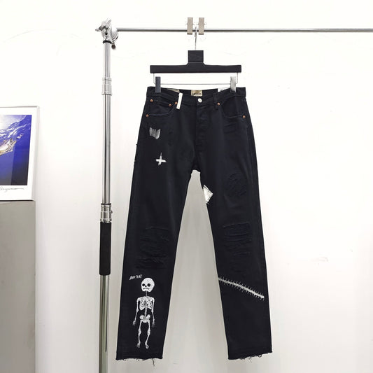 Gallery Dept Fuck Face Embroidered Jeans