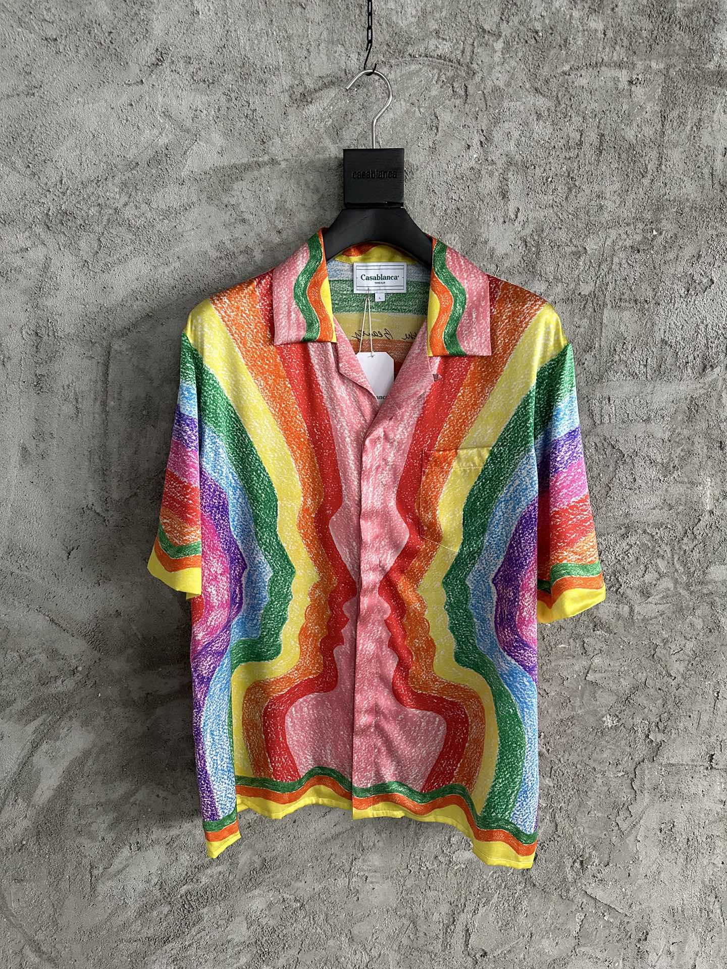 CASABLANCA Men's Rainbow Silk Shirt