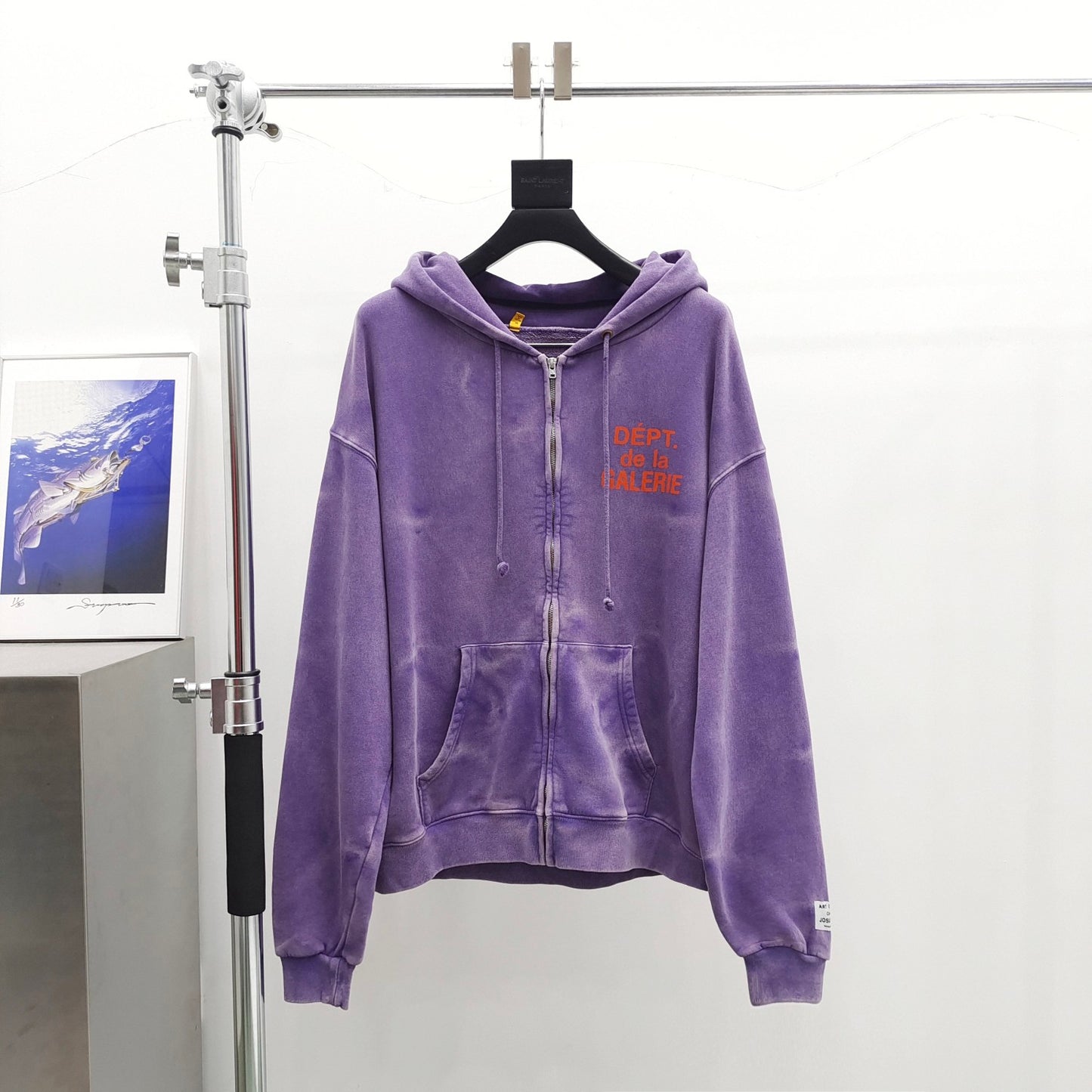 Gallery Dept Waterwave Faded Zipper Hoodie