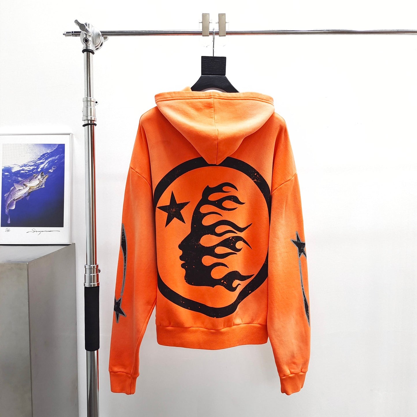 Hellstar Orange Faded Hoodie