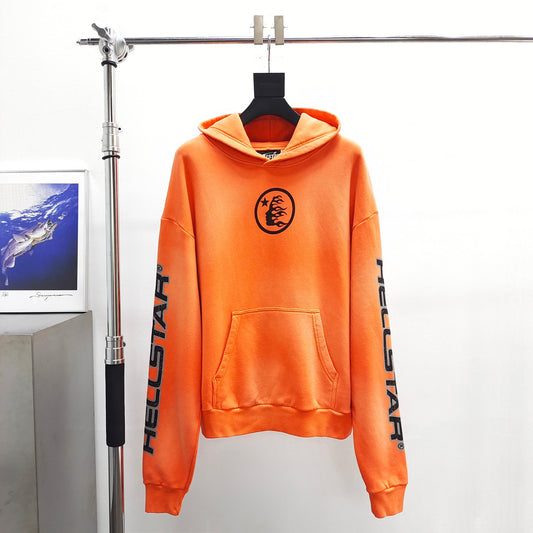 Hellstar Orange Faded Hoodie