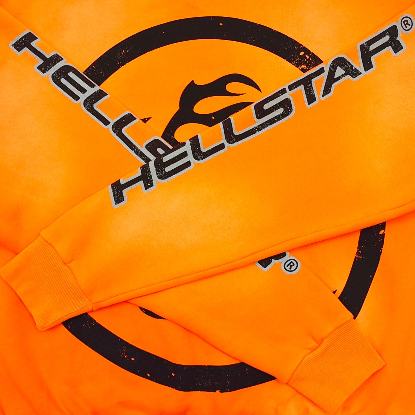 Hellstar Orange Faded Hoodie