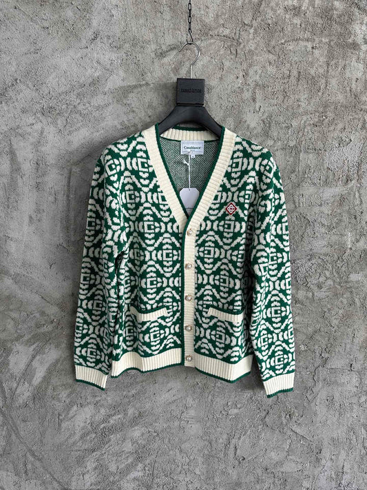 CASABLANCA Men's Jacquard Cardigan Sweater