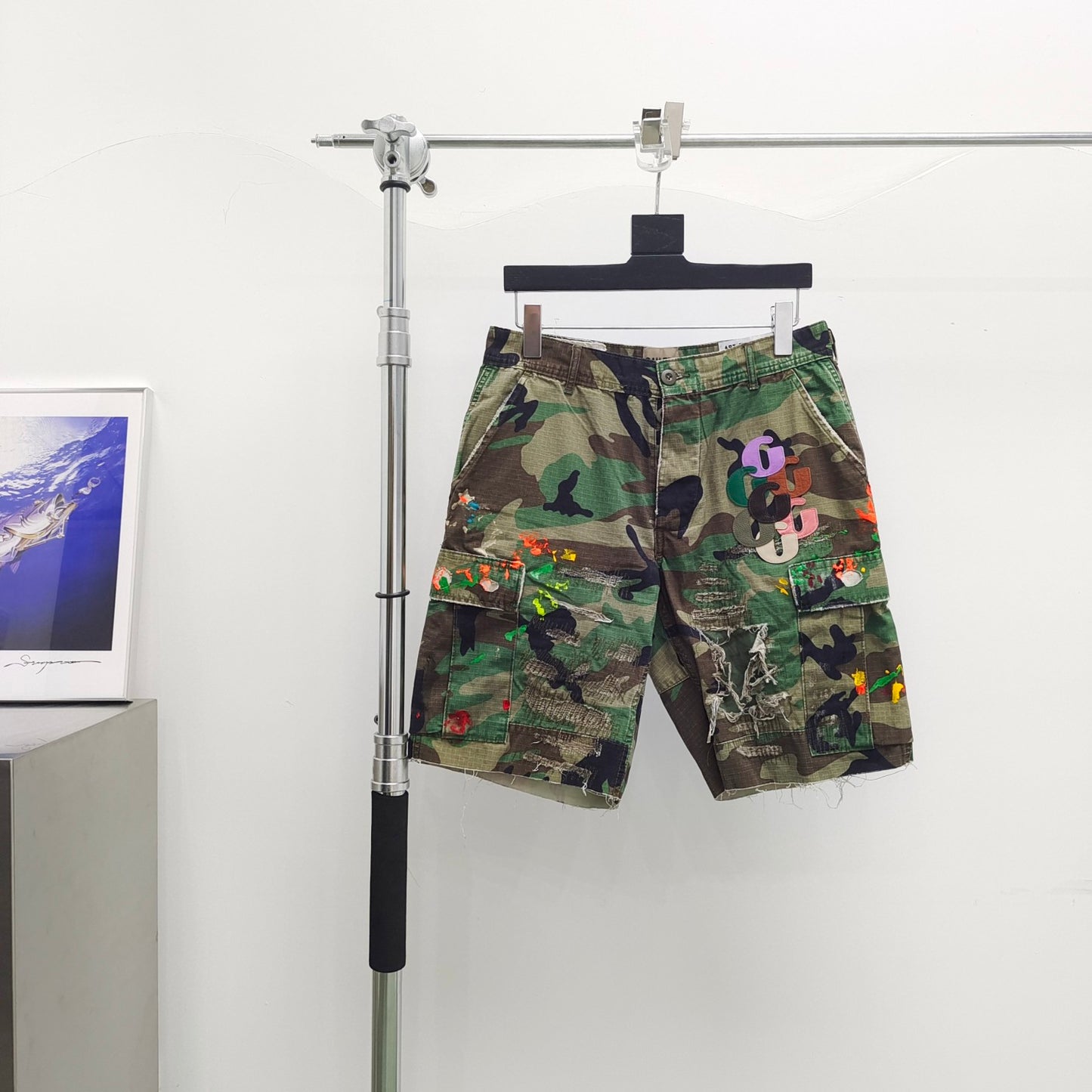 Gallery Dept G Patch Camouflage Shorts