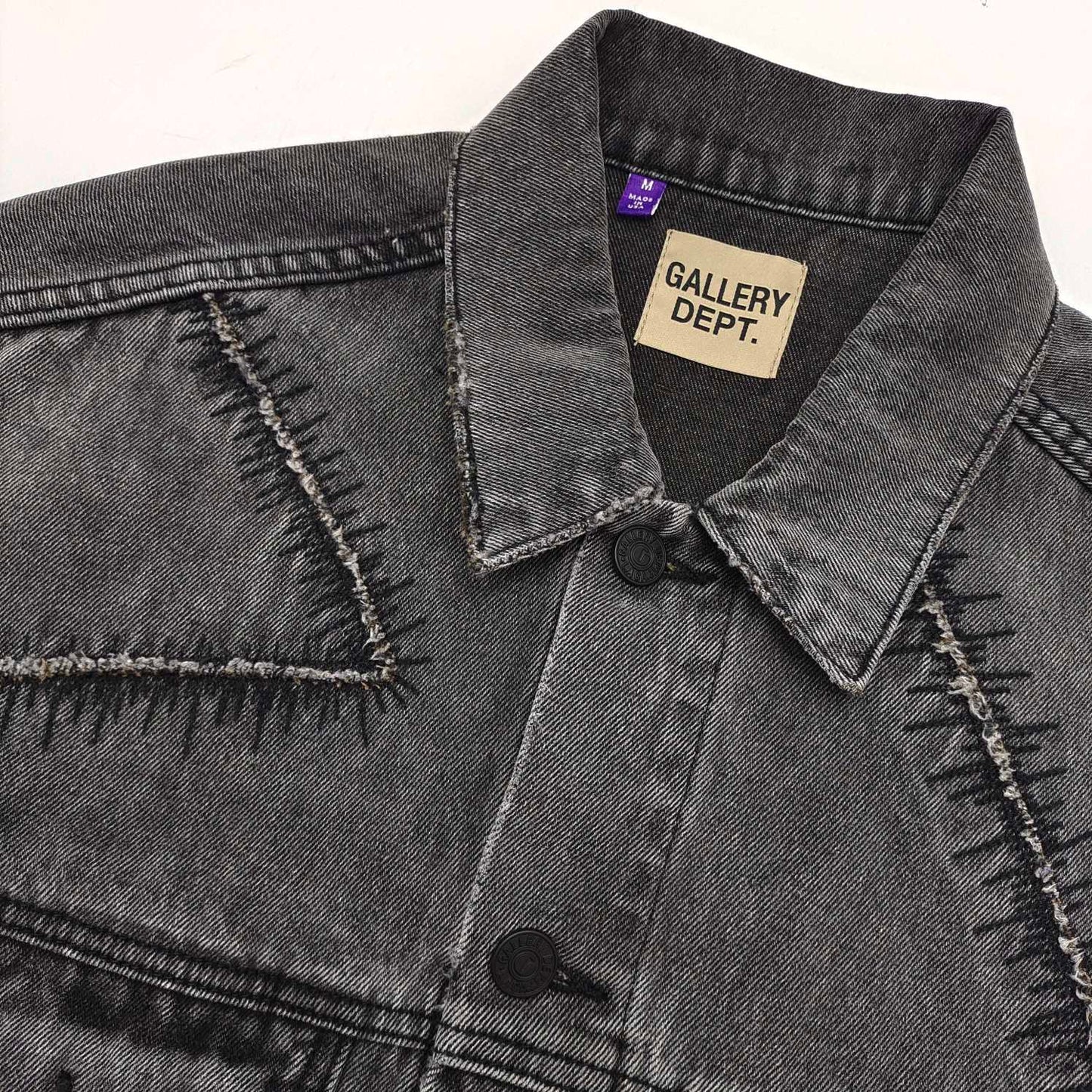 Gallery Dept Black Scar Denim jacket