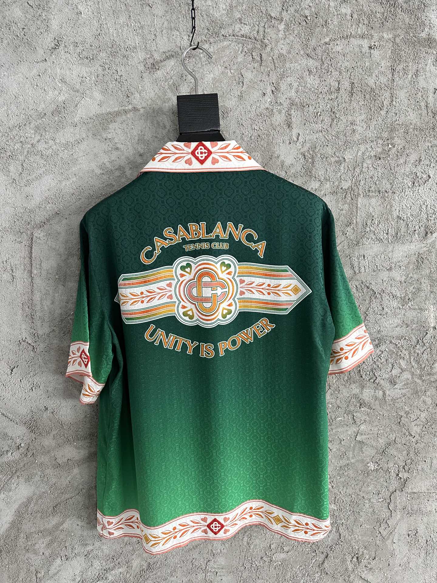 CASABLANCA Green Jacquard Silk Shirt