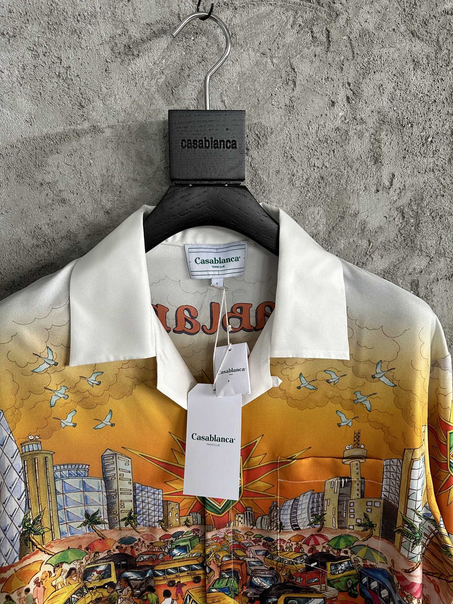 CASABLANCA Motorcycle Printed Silk Long Sleeves