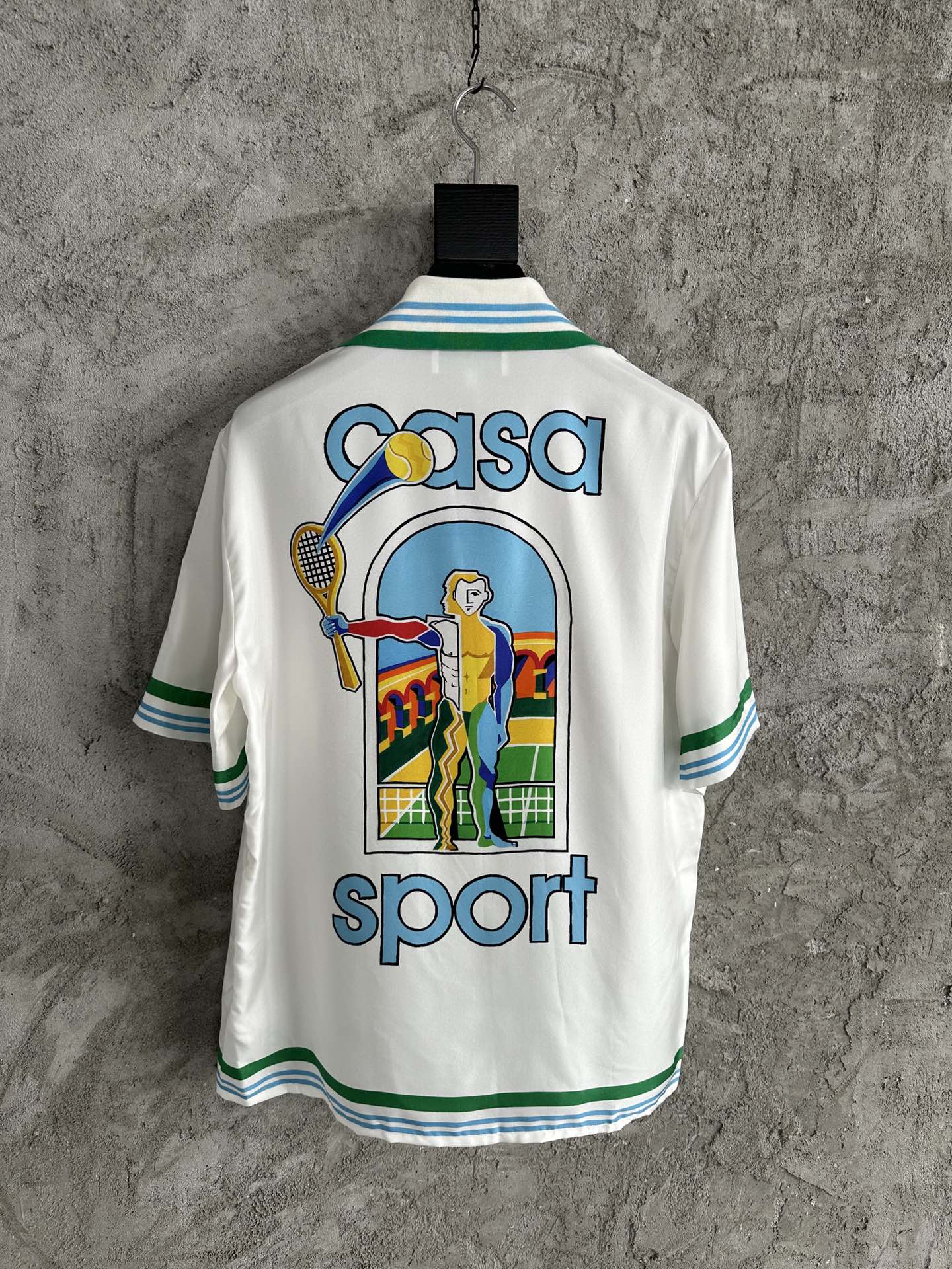 CASABLANCA Tennis Printed Silk Shirt