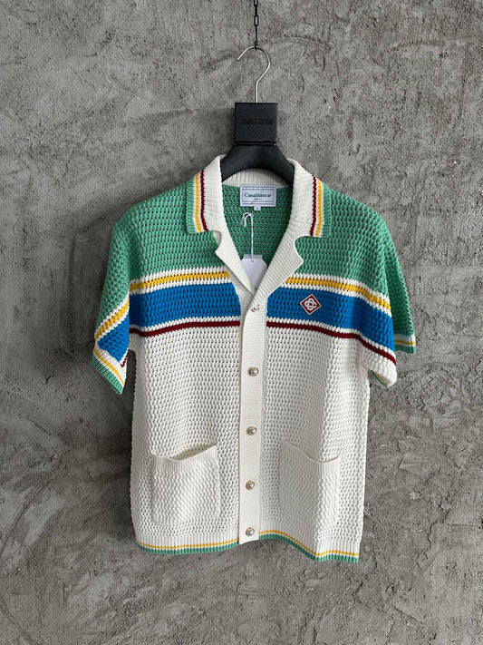 CASABLANCA Striped Woven Shirt