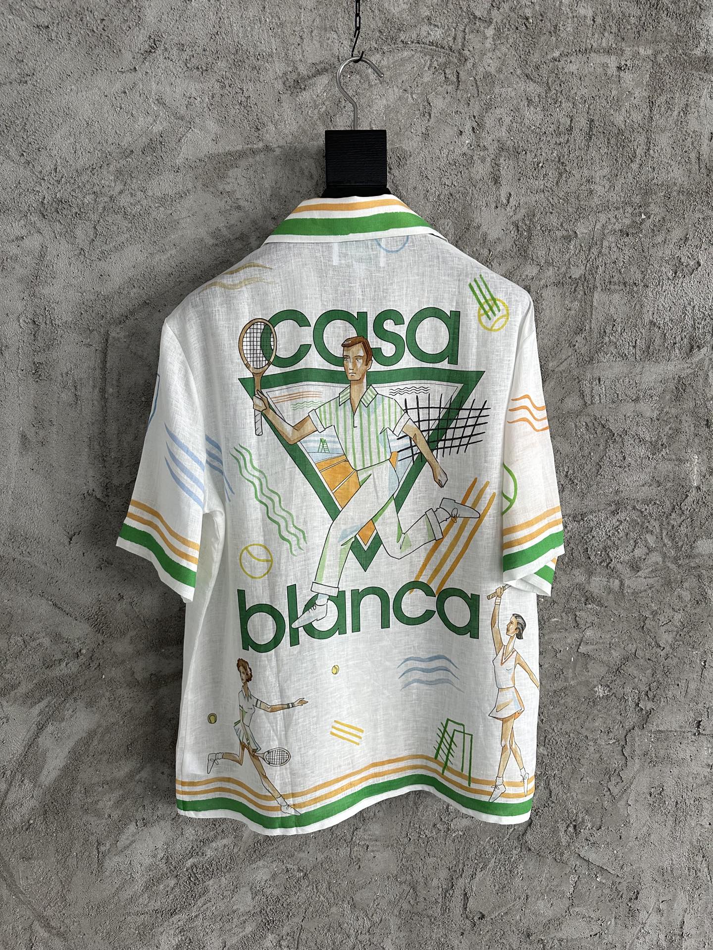 CASABLANCA Tennis Printed Linen Shirt