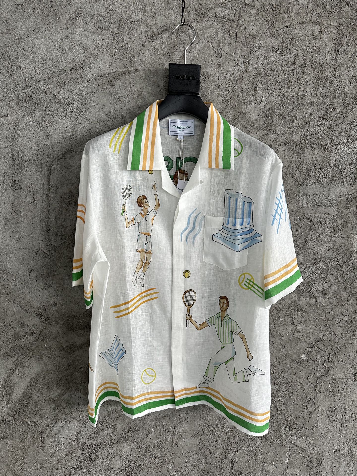 CASABLANCA Tennis Printed Linen Shirt