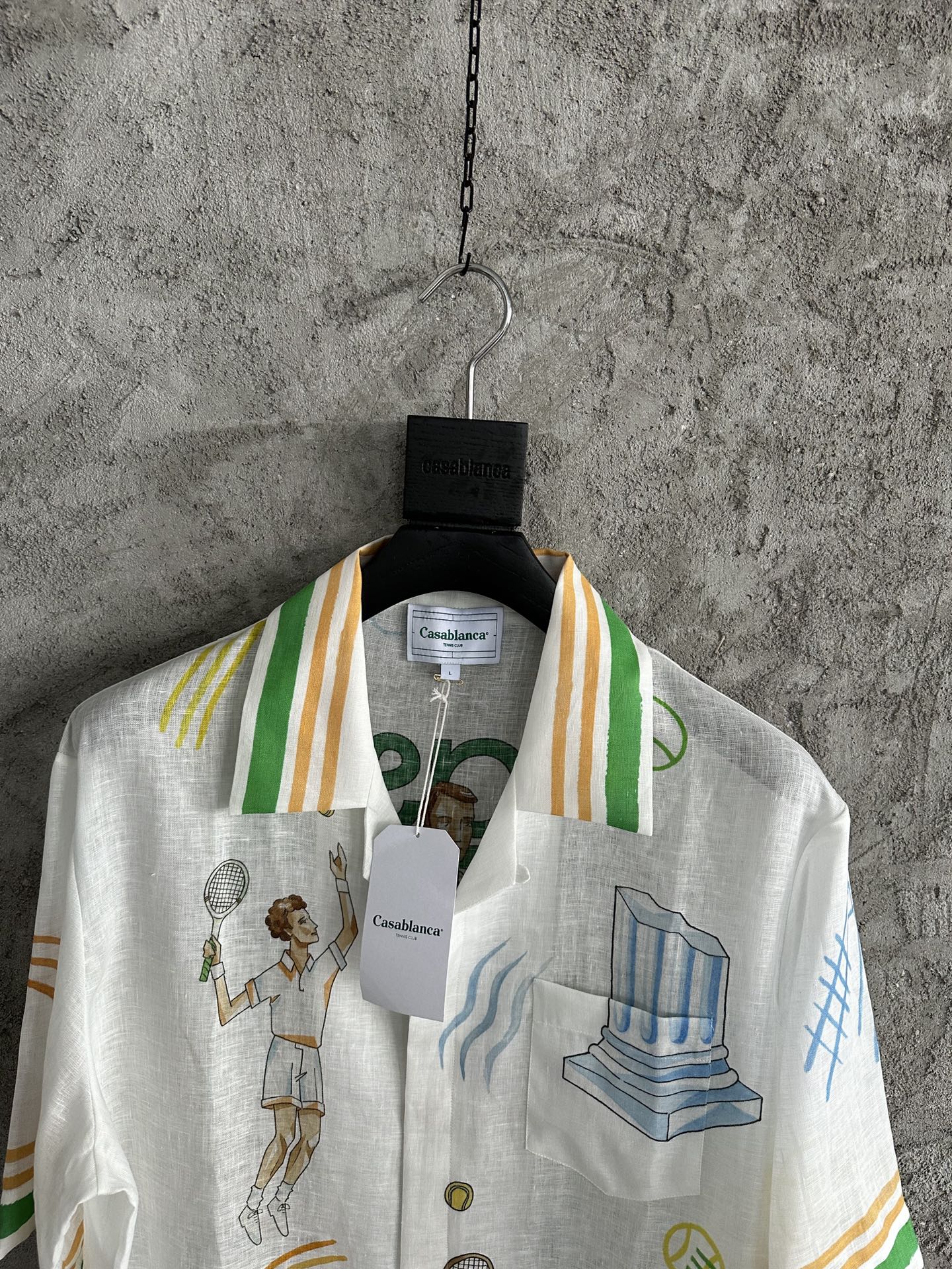 CASABLANCA Tennis Printed Linen Shirt