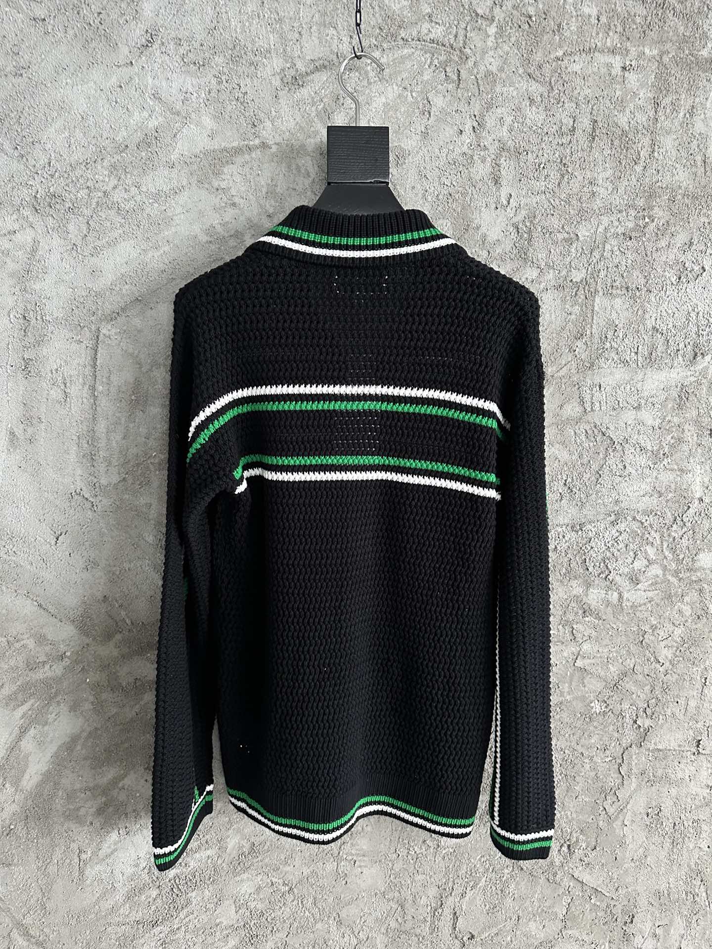 CASABLANCA Knitted Striped Long Sleeved Sweater