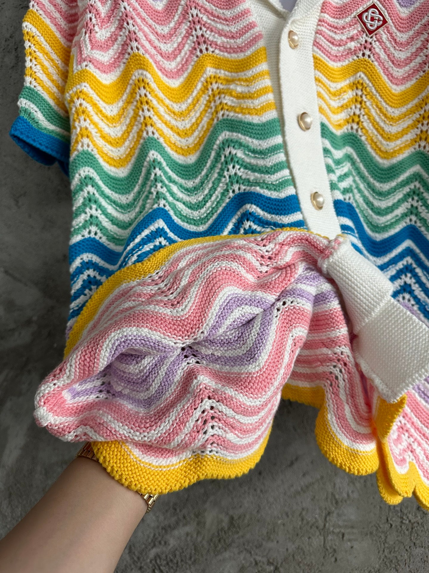 CASABLANCA Colorful Wave Woven Shirt